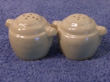 Early barrel shakers glazed ivory.